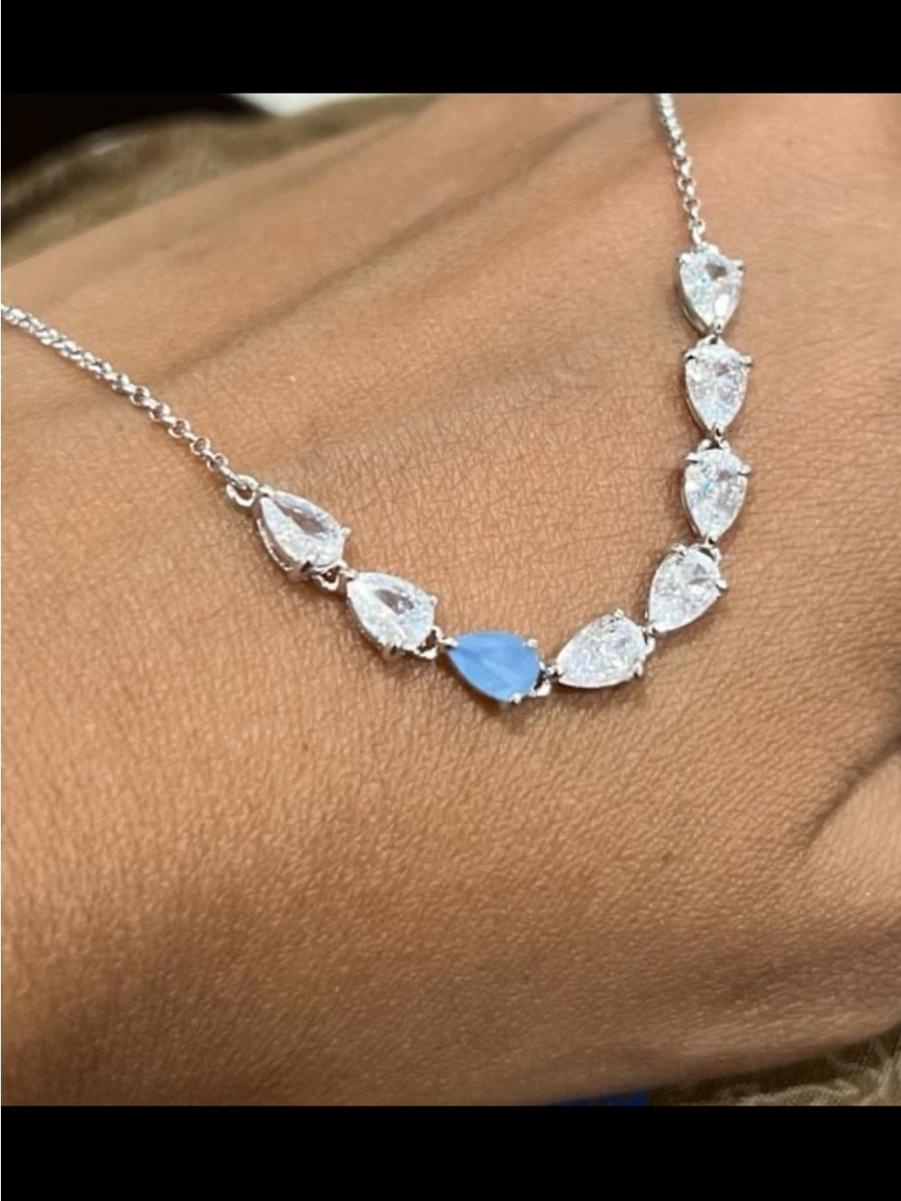 RBP6238 suddenly in love Lab created blue sapphire, and diamond cubic c zirconia